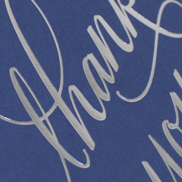 Thank You Notes Silver Foil Script, 40 Cards and Envelopes - Picture 5 of 7